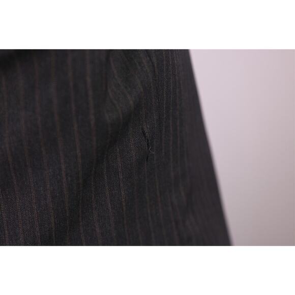 Paul Stuart Charcoal Gray w/ Brown Stripes 3-Btn Wool Suit 40R - Picture 8 of 13